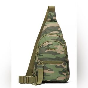 VS Pink Camouflage Sling Bag